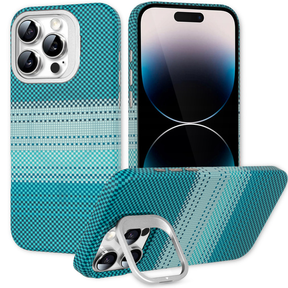 Case for iPhone 14 Pro, Frame Kickstand, for MagSafe, Moon Green
