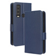 Flip case for Cat S75 5G, Wallet Litchi Magnet, dark blue
