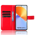 Flip case for Infinix Note 30 Pro 4G, Crazy Horse Wallet, red