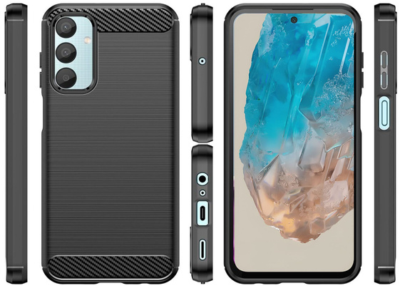 Case for Samsung Galaxy M35, Carbon, black