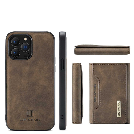 Case for iPhone 14 Pro, DG.MING 2in1, coffee