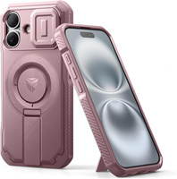 Armored case for iPhone 16, Dexnor CamProtect MagSafe, pink