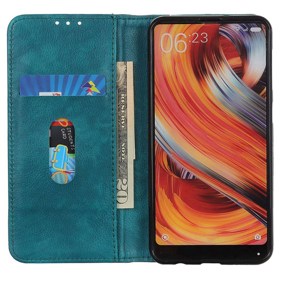 Case for Xiaomi 13T / 13T Pro, Wallet Litchi Leather, green