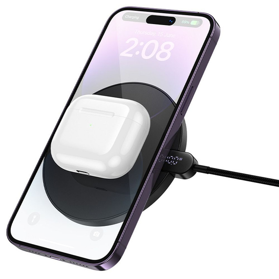 Inductive charger with LED display, 15 W