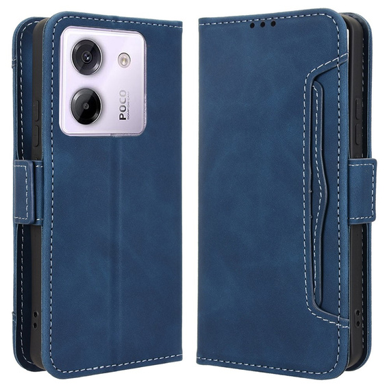 Flip case for Xiaomi Poco M7 Pro 5G, Card Slot, dark blue