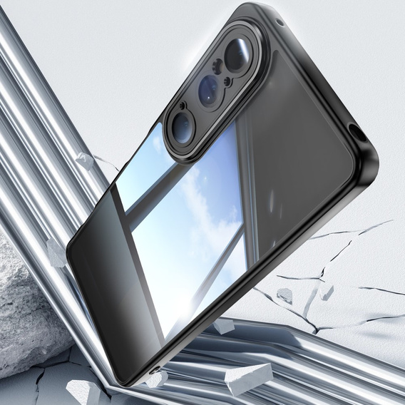 Case for Sony Xperia 1 VI, Fusion Hybrid, with camera protection, transparent / black