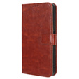 Flip case for Realme GT 6 / 6T, Crazy Horse Wallet, brown