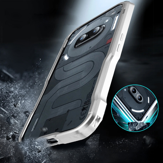 Case LUPHIE for Nothing Phone 2a / 2a Plus, Armor Bumper, silver