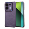 Case for Xiaomi Redmi Note 13 Pro 5G, Glittery Powder, purple + 9H tempered glass