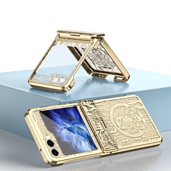 Case for Samsung Galaxy Z Flip7 FE / Z Flip6, Mechanical Legend, gold