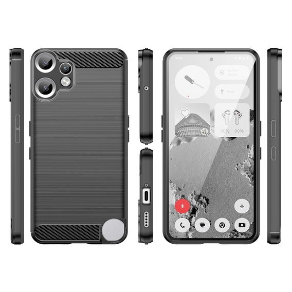 Case for CMF Nothing Phone 2 Pro, Carbon, black