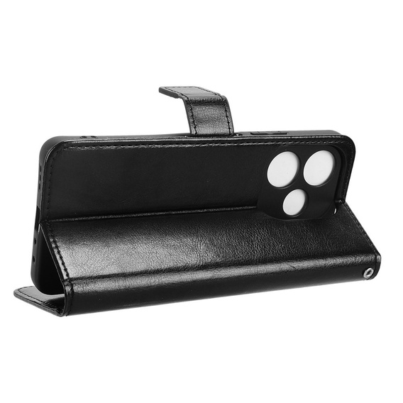 Flip case for Oppo A5 Pro 5G, Crazy Horse Wallet, black