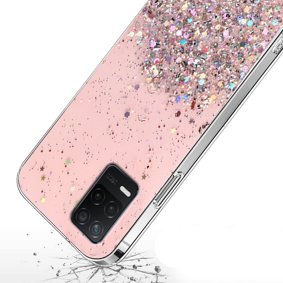 Case for Realme 8 5G, Glittery, pink