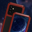 Love Mei Case for Samsung Galaxy A52/A52s, armored with glass, red