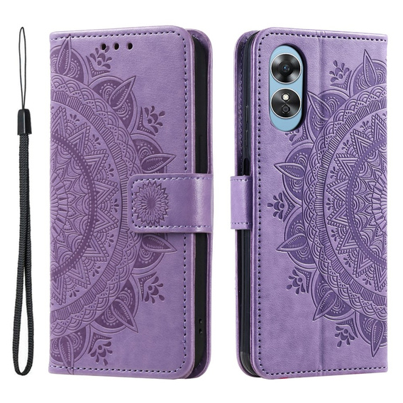 Flip case for Oppo A17, Mandala, purple
