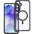 Case for Samsung Galaxy A55, for MagSafe, ERBORD Matt Case, black + Screen Glass