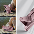 Armored case for Samsung Galaxy A15, Dexnor Full Body (Two Frames), pink