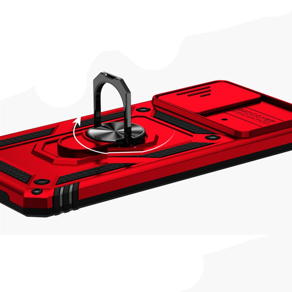 Case for Xiaomi Poco M4 Pro 4G, CamShield Slide, red
