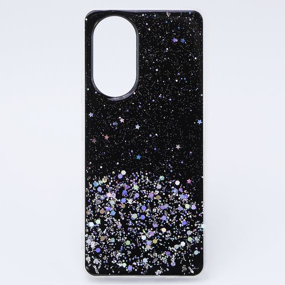 Case for Oppo A58 4G, Glittery, black