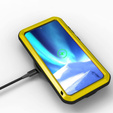 Love Mei Case for Samsung Galaxy S23, armored with glass, yellow