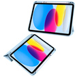 Case for iPad 10.9 2022 10 Gen, Smartcase Hybrid, with stylus space, blue