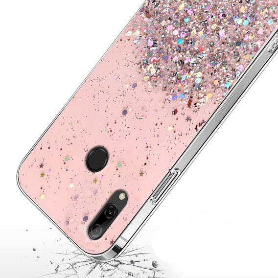 Case for Huawei P Smart 2019, Glittery, pink