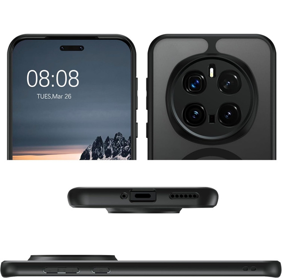 Case for Honor Magic 7 Pro, for MagSafe, ERBORD Matt Case, black