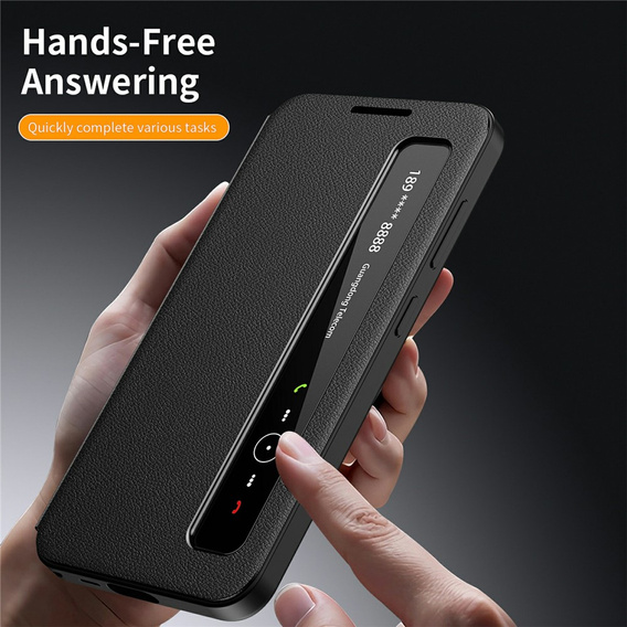 Smart View Window Leather Case for Samsung Galaxy S26 Ultra