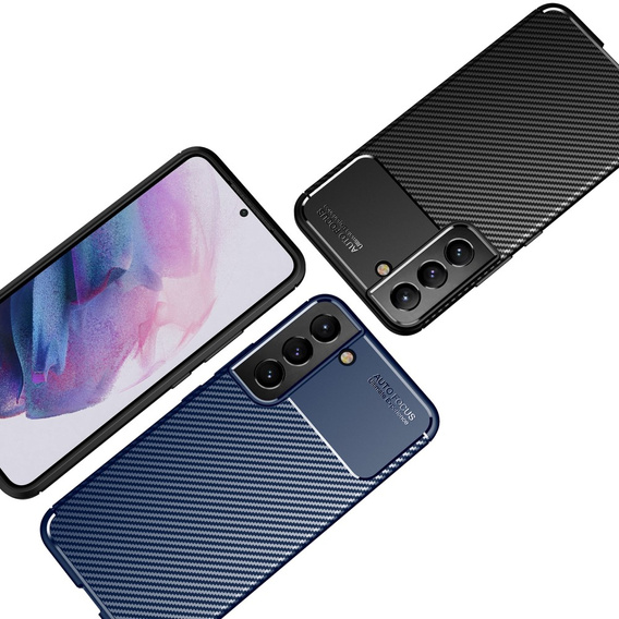 Case for Samsung Galaxy S22+ Plus 5G, Carbon Gel, dark blue