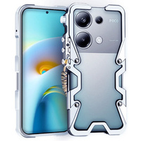 BENKS Kevlar Case for Xiaomi Redmi Note 13 Pro 4G / Xiaomi Redmi Note 14S / Xiaomi Poco M6 Pro 4G, for MagSafe, Carbon Fiber, silver