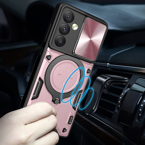 Armor case for Samsung Galaxy A54 5G, CamShield Slide, pink rose gold