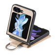 Case for Samsung Galaxy Z Flip7 FE / Z Flip6, Card Slot Ring Case, beige