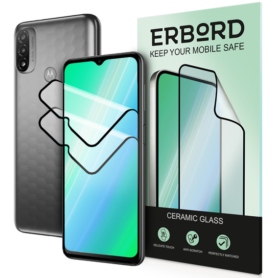 2x Ceramic ERBORD Hybrid Glass for Motorola Moto E20/E30/E40