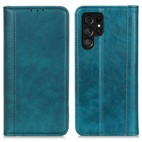 Case for Samsung Galaxy S25 Ultra, Wallet Litchi Leather, green