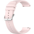 Silicone strap 20mm, Light Pink/Silver Buckle