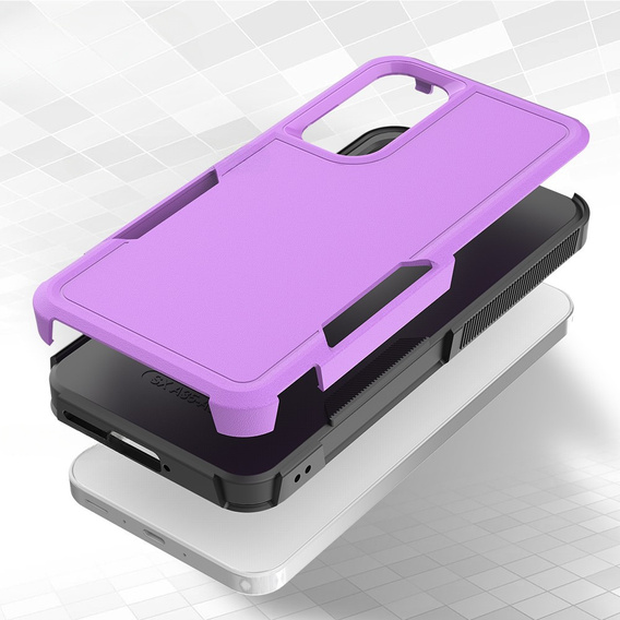 Armored Case for Samsung Galaxy A35 5G, Dual Shockproof, purple