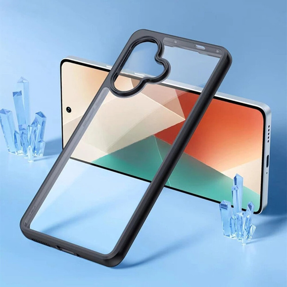 Case for Xiaomi Redmi 13, Fusion Hybrid, transparent / black