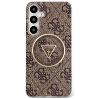 GUESS Magnetic IML Metal Glitter 4G Circle Triangle case for Samsung Galaxy S25 Ultra