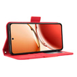 Flip case for Oppo Reno 12FS / 12F, Card Slot, red