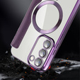 Flip case for Samsung Galaxy S23, Wallet, MagSafe, purple
