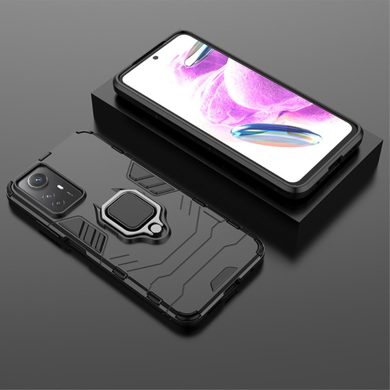 Case for Xiaomi Redmi Note 12S 4G, Kickstand Ring, black