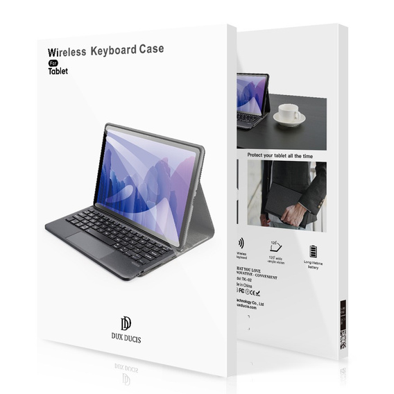 Case + keyboard Apple iPad Pro 11" 5 gen. 2024, Dux Ducis TouchPad Leather Pen Slot, black