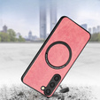 Case for Samsung Galaxy S23, Leather Hybrid MagSafe, pink