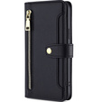 Flip case for Samsung Galaxy S23, Wallet Zipper Pocket, black