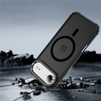 Matt Case for iPhone Air, armoured, for MagSafe, smoked with black sides