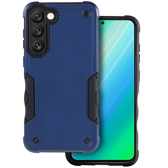 Armored case for Samsung Galaxy S23, Dual-Layer, dark blue