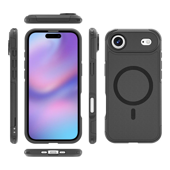 MagForce case for iPhone Air, for MagSafe, armoured, black