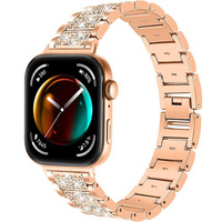 Diamond bracelet for Xiaomi Smart Band 8 Pro, Pink rose gold