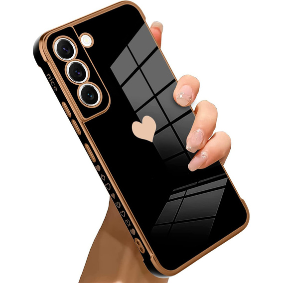 Case for Samsung Galaxy S22, Electro heart, black