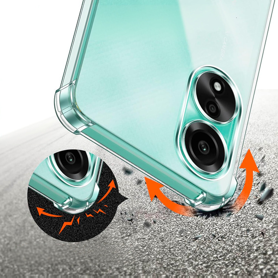 Case for Oppo A78 4G, Dropproof, transparent